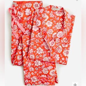 J. Crew Long-sleeve cotton poplin Pajama set in Poppy Fields